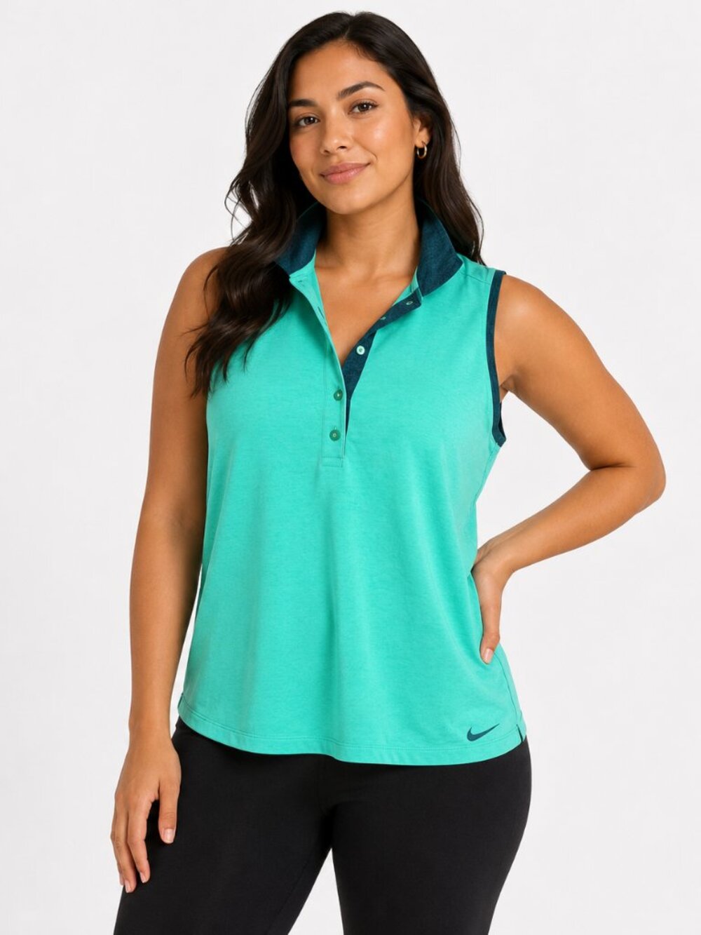 Nike Women’s Sleeveless Polo Tank Top - Mint Green